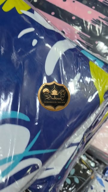 Sábanas empacadas con el sello El Sultán